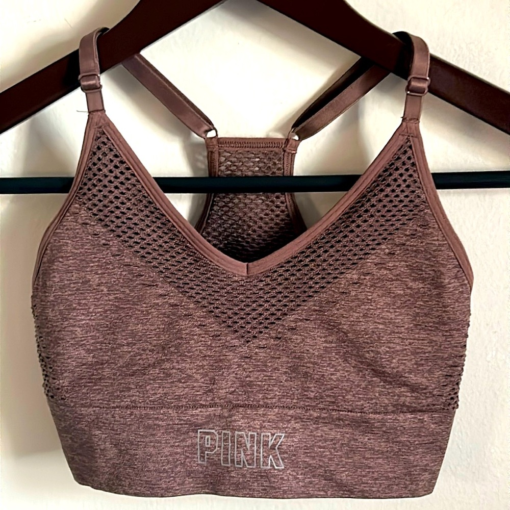 VS PINK SEAMLESS LIGHTLY LINED ATHLETIC SPORTS WORKOUT BRA - Picture 12 of 12